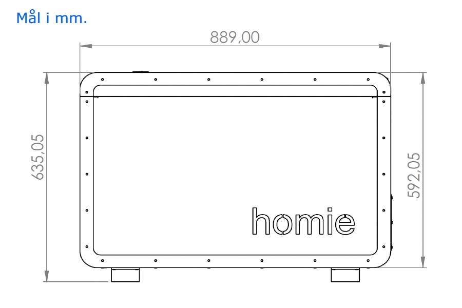 Homie bredde og høyde